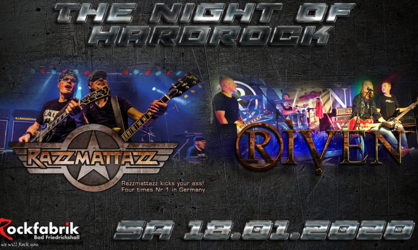 RIVEN zusammen mit Razzmattazz live am 18.01.2020 in der Rockfabrik Bad Friedrichshall