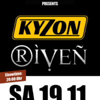 RIVEN (fällt leider aus!) & Kyzon live am 19.11.2022 in Lemmy’s · ROCK BAR – Bad Friedrichshall